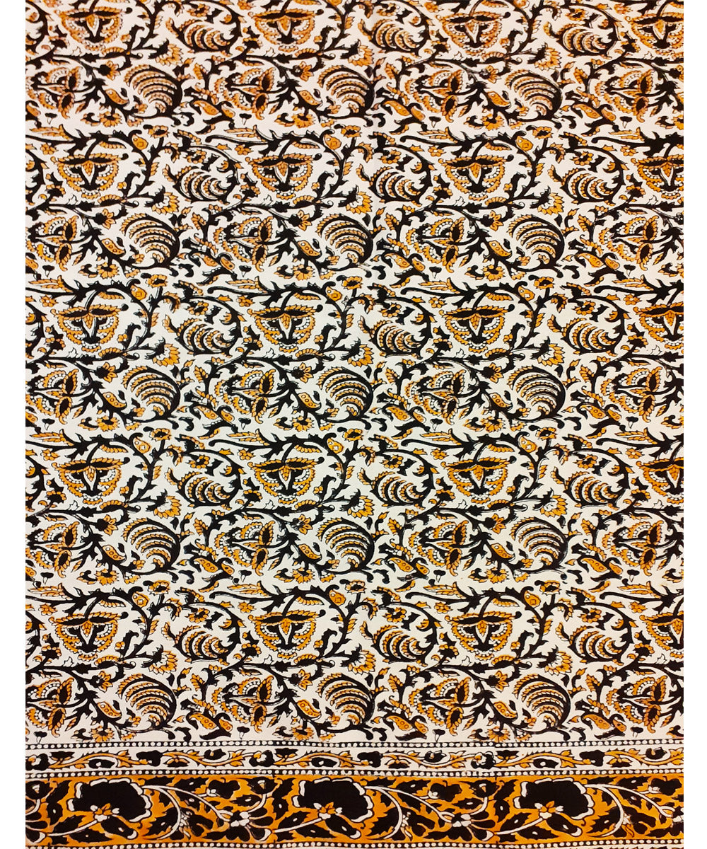 Multi colour hand block printed cotton bedsheet