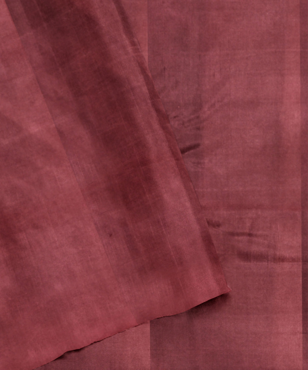 Maroon handwoven cotton patola saree