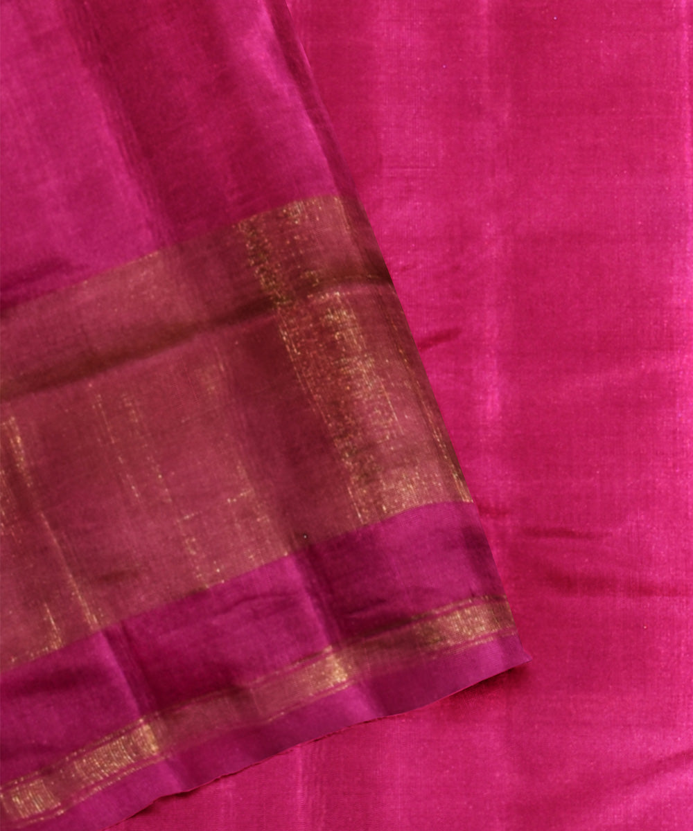 Pink silk handloom patola ikat saree