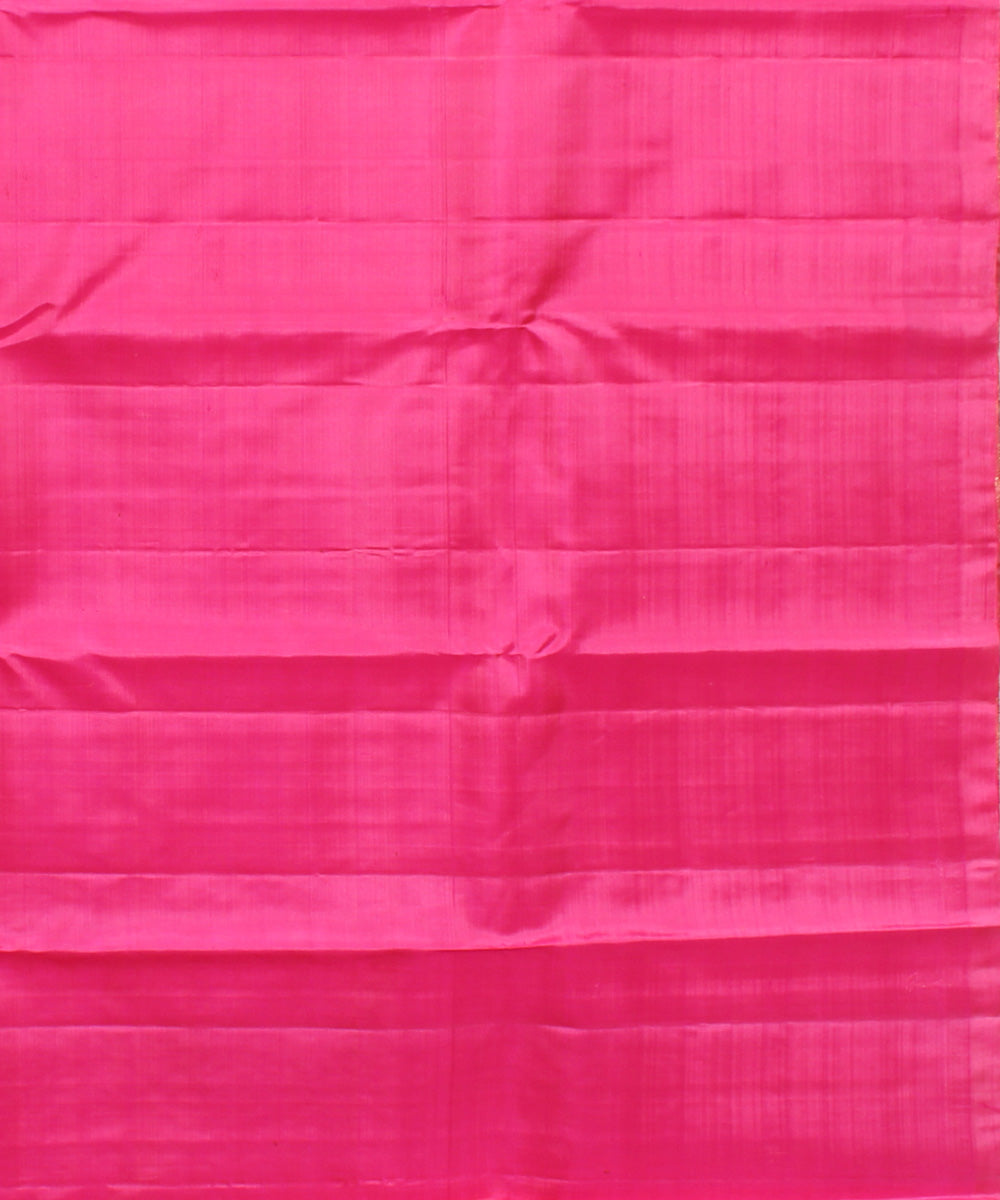 Pink silk handwoven karnataka brocade silk saree