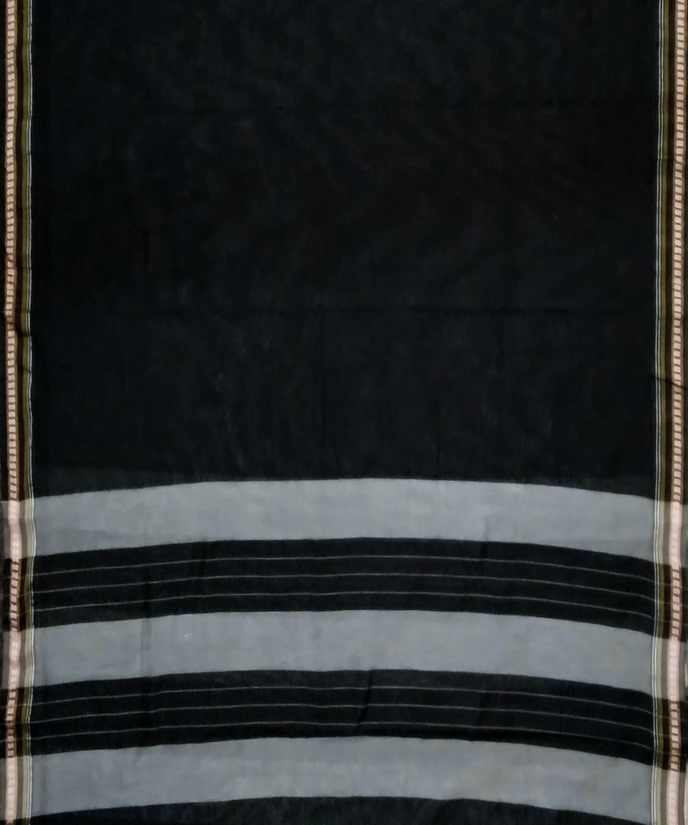 Brown black handwoven cotton art silk khun suit set