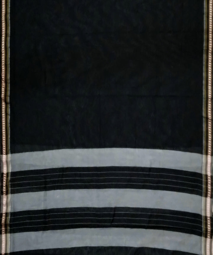Brown black handwoven cotton art silk khun suit set