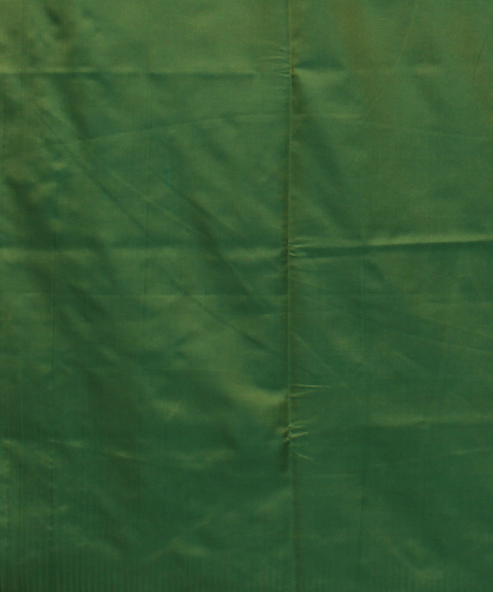 Pink sea green handwoven Karnataka soft silk saree