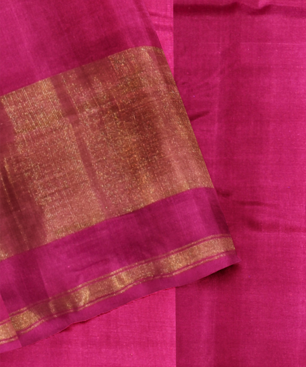 Pink silk handwoven patola ikat saree