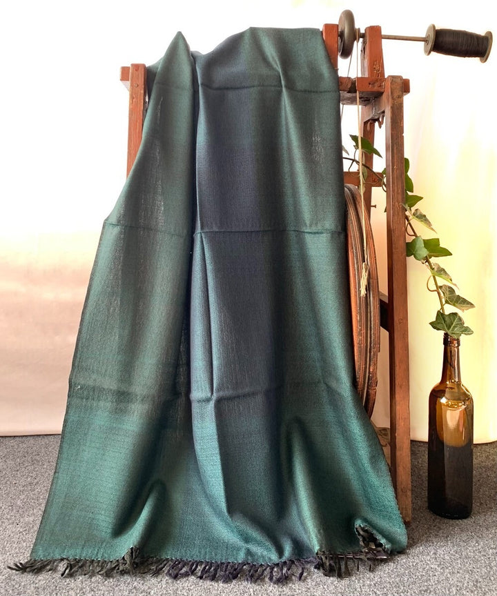 Peacock Lambs wool hand woven woolen stole