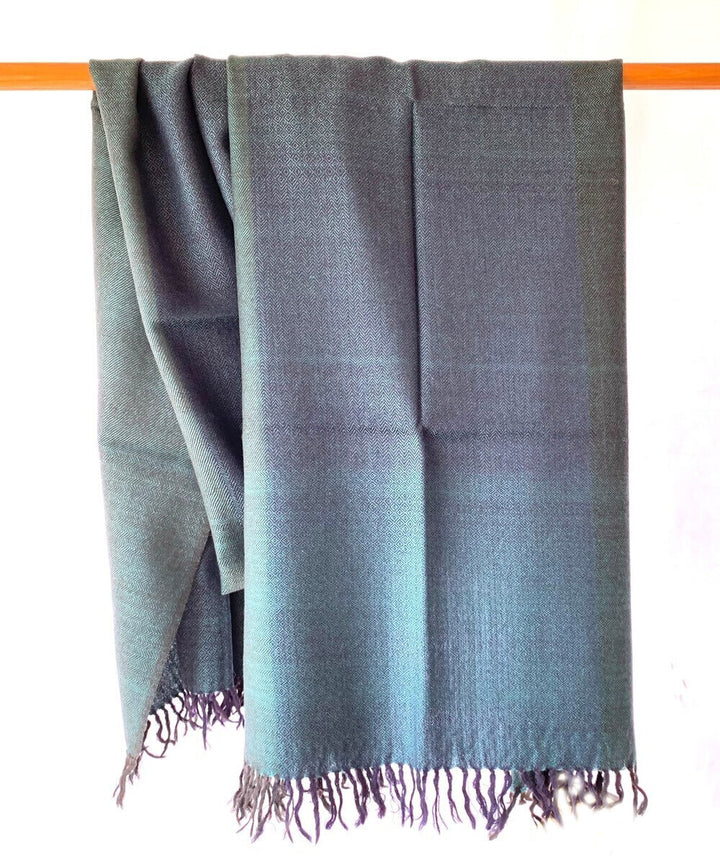 Peacock Lambs wool hand woven woolen stole
