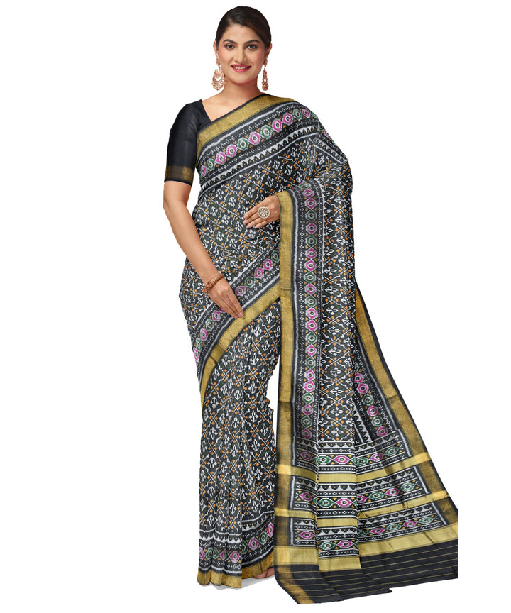 Black silk handwoven patola saree