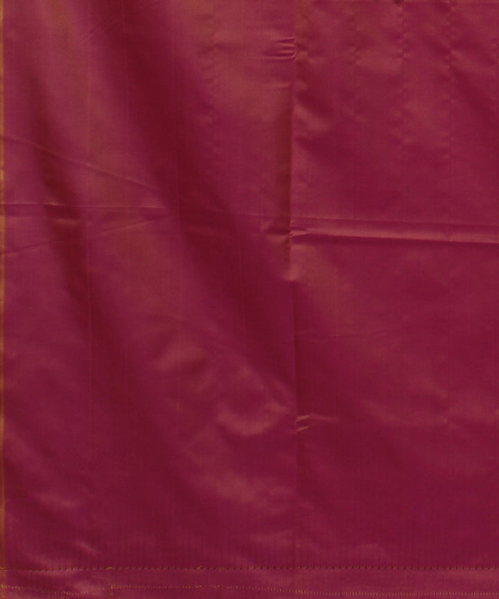 Olive green pink handwoven Karnataka soft silk saree