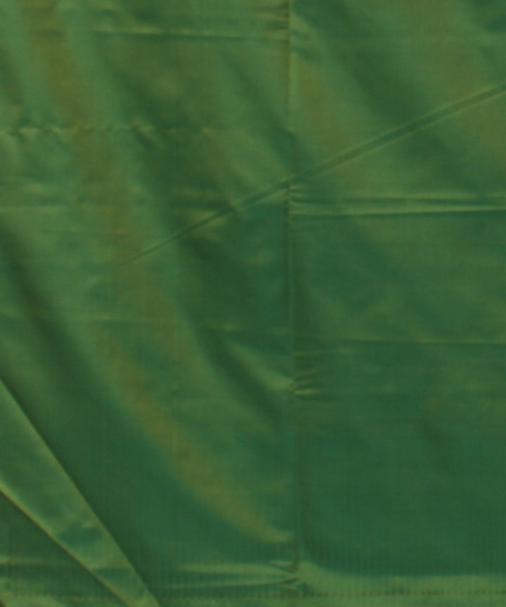 Olive green handwoven Karnataka soft silk saree