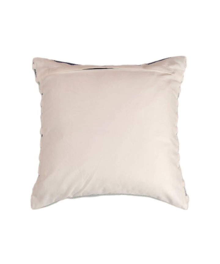 Blue white stripes handwoven cotton cushion cover