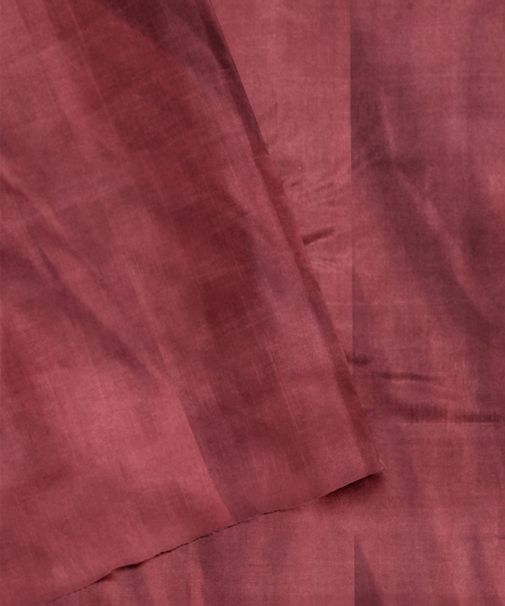 Maroon hand woven cotton patola saree