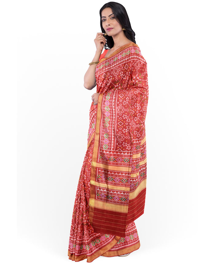 Red silk handloom patola saree