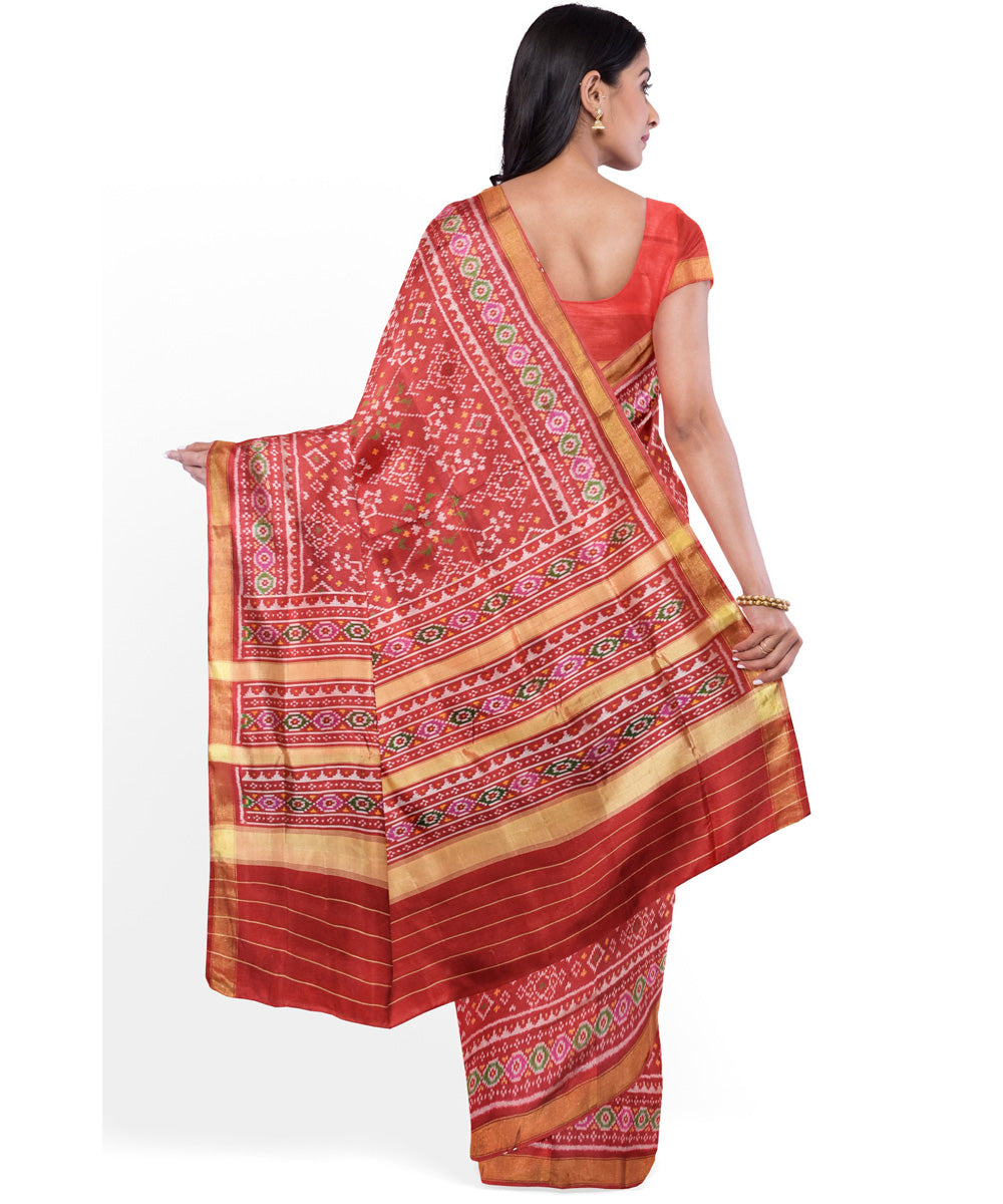 Red silk handloom patola saree