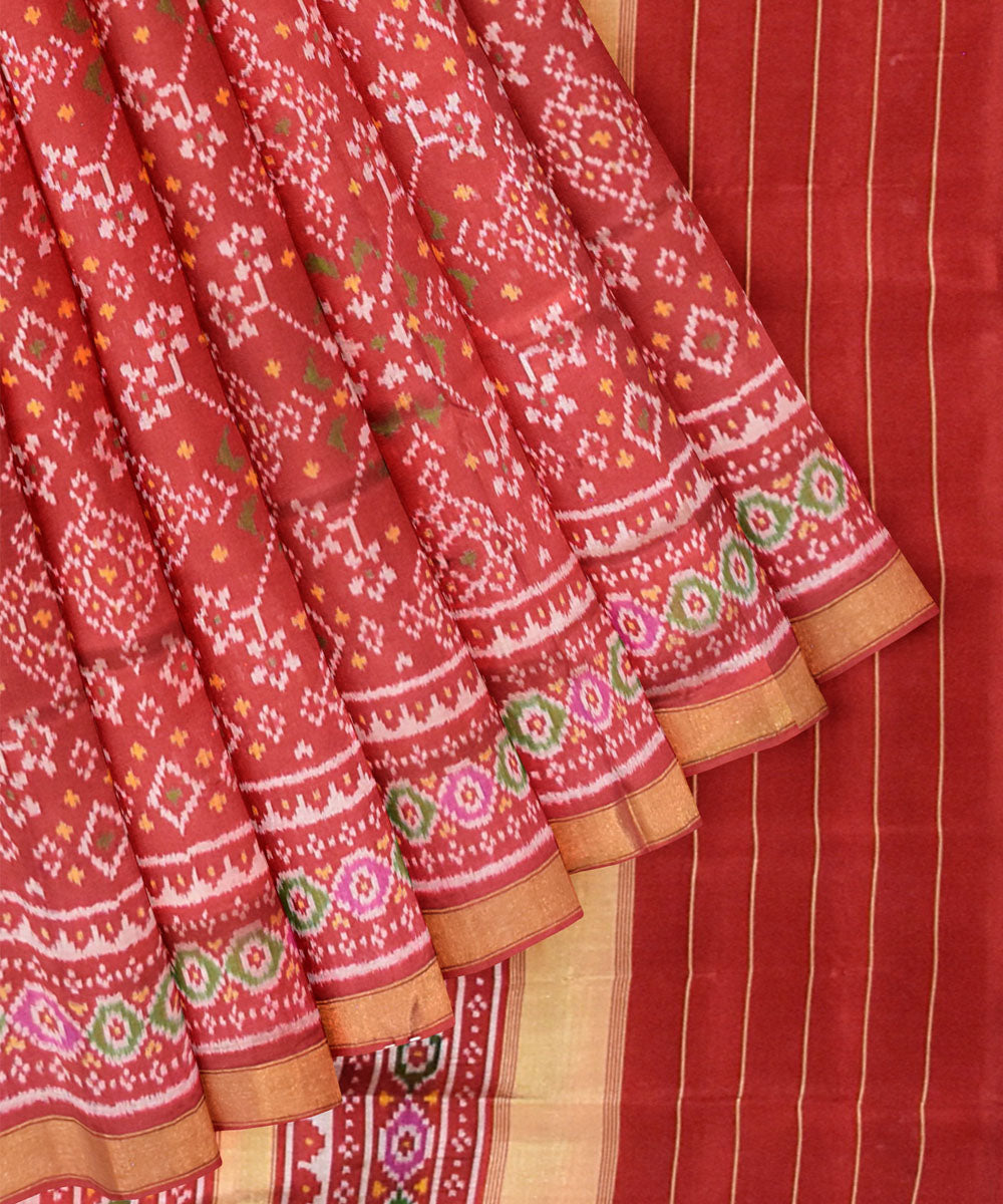 Red silk handloom patola saree