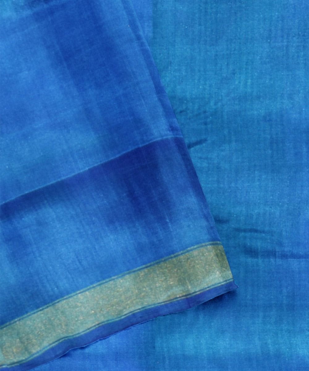 Sky blue handwoven silk patola saree