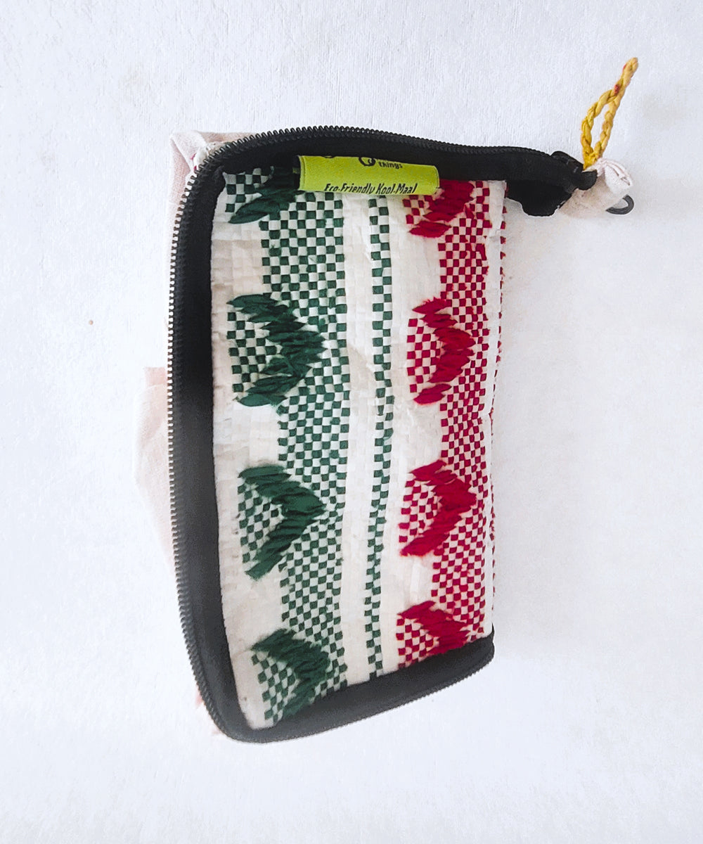 Peach pink handcrafted shopping bag