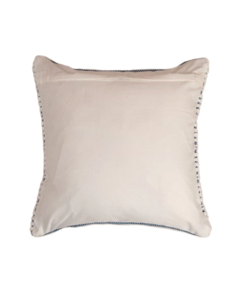 Sky blue white stripes handwoven cotton cushion cover