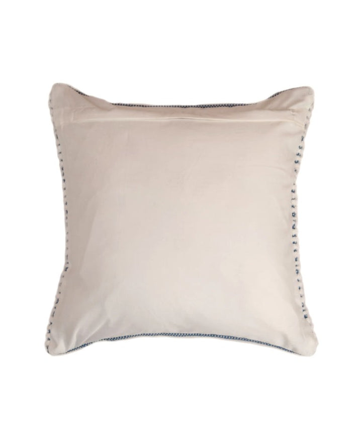 Sky blue white stripes handwoven cotton cushion cover