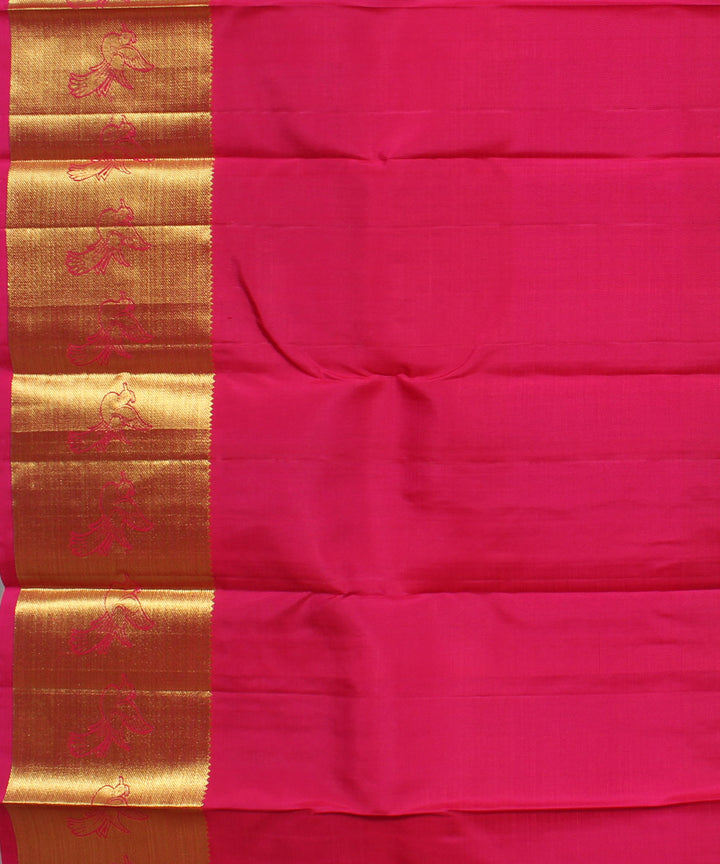 Multicolor striped handwoven karnataka brocade silk saree