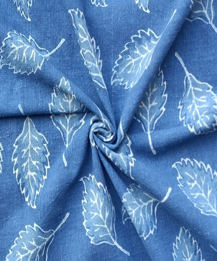 2.5m Indigo dabu print hand spun hand loom cotton kurta material