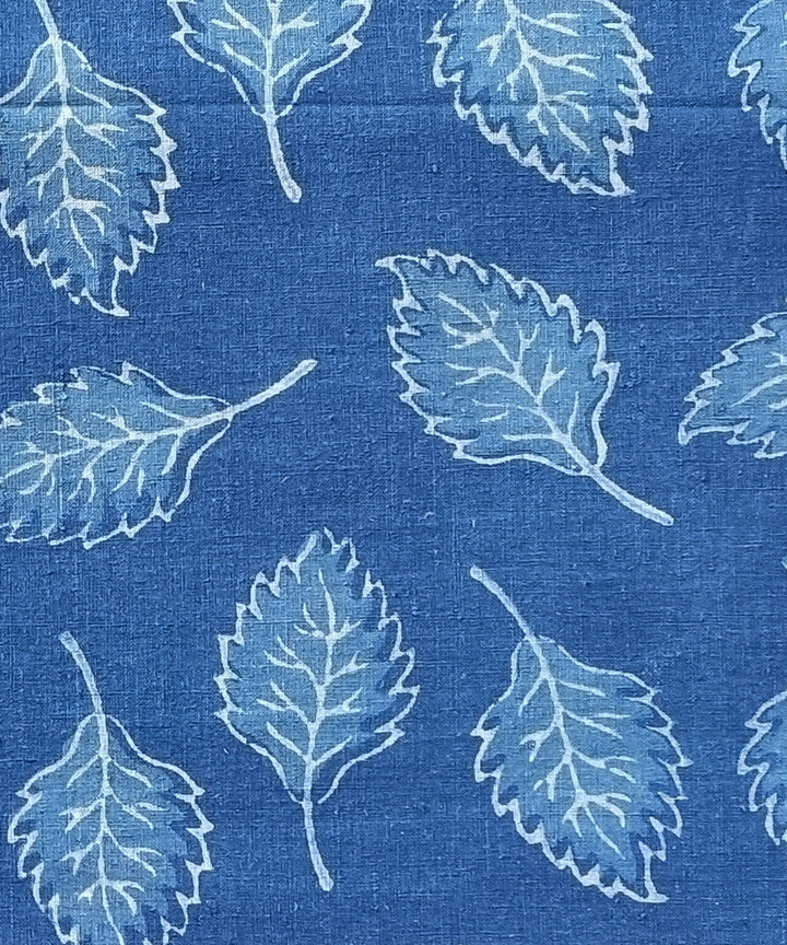 2.5m Indigo dabu print hand spun hand loom cotton kurta material
