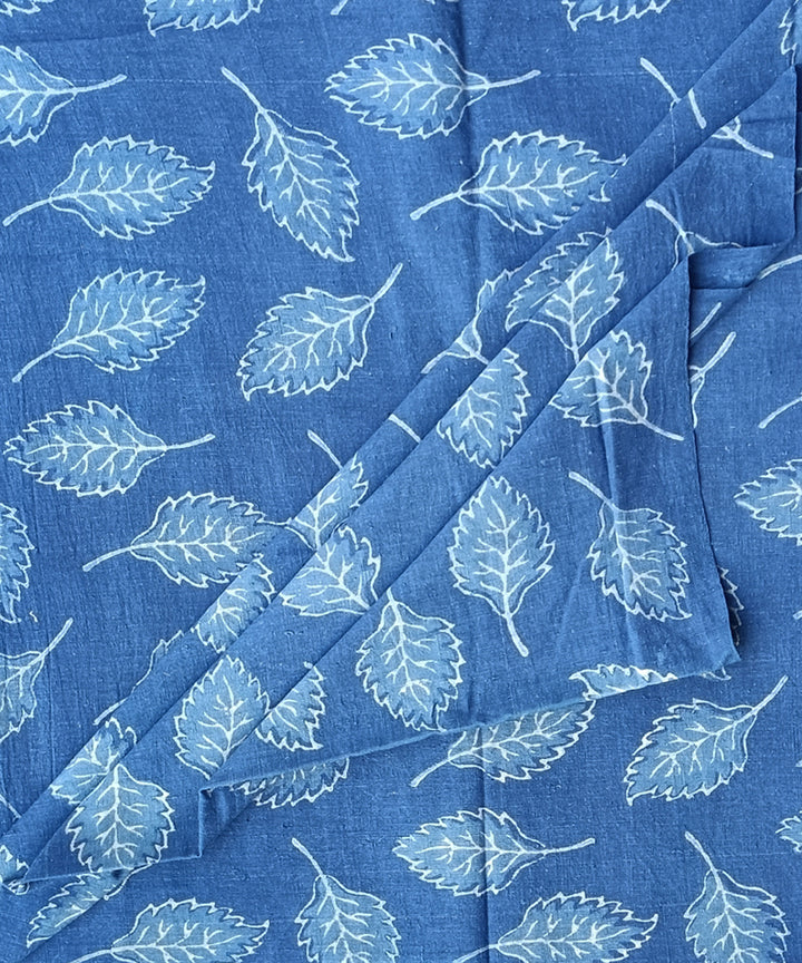 2.5m Indigo dabu print hand spun hand loom cotton kurta material