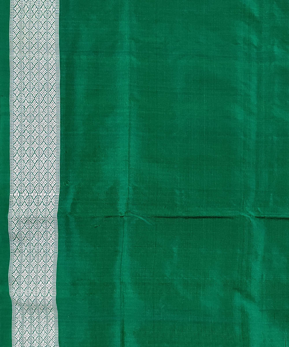 Red green handwoven silk bomkai saree