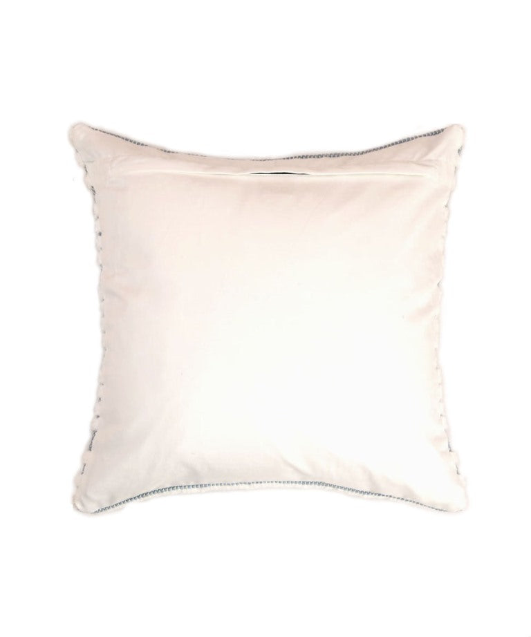 Blue white handwoven stripes cotton cushion cover