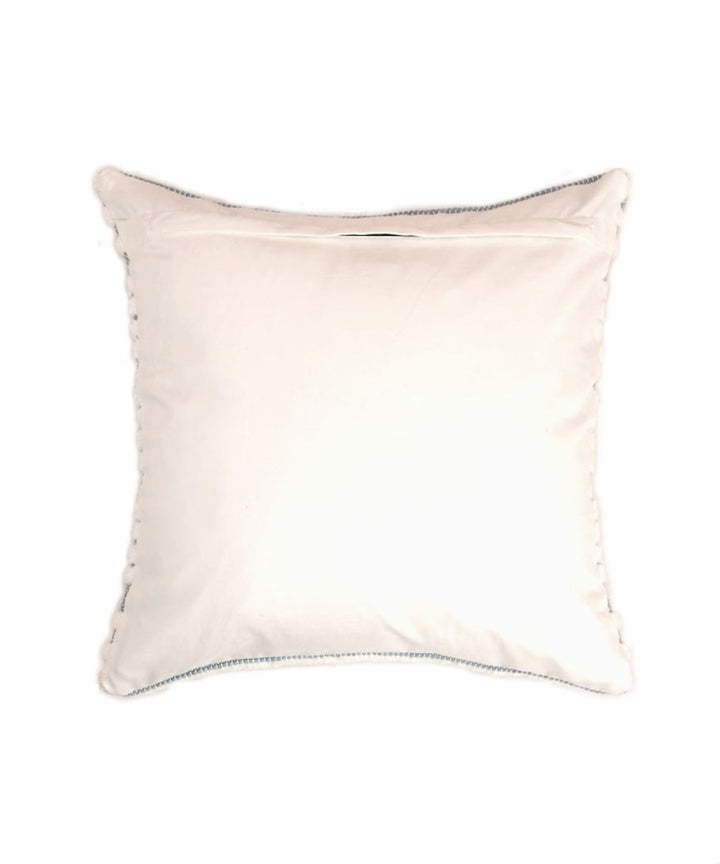 Blue white handwoven stripes cotton cushion cover