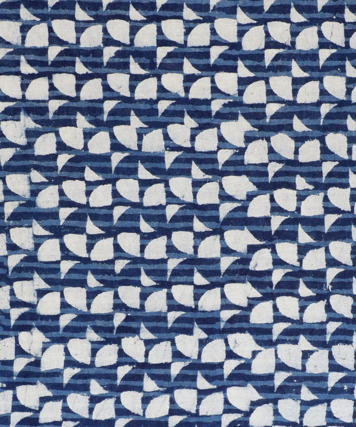 2.5m Blue indigo handblock print cotton kurta material