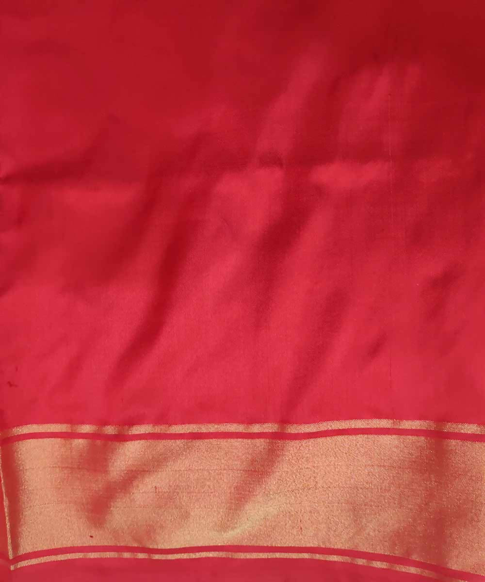 Indigo blue red handloom pochampally ikat silk saree