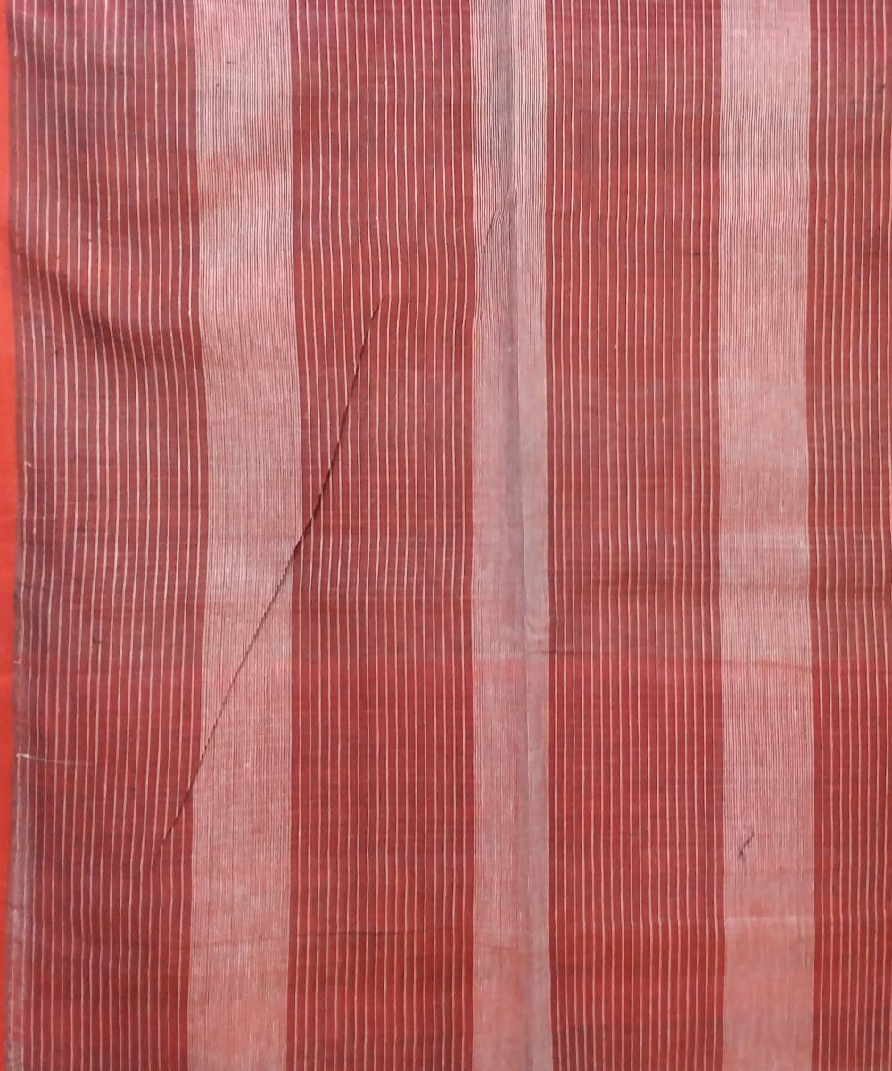 grey Black checks Handwoven Mercerised Cotton Saree