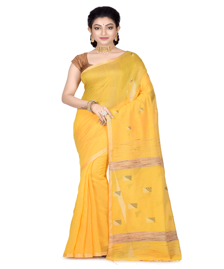 Bengal Handloom Yellow Saree