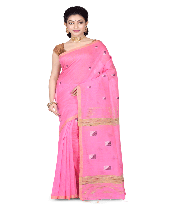Bengal Handloom Pink Sico Saree