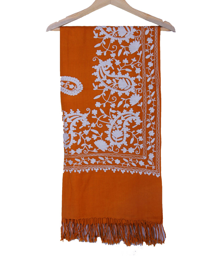 Mustard Yellow Handwoven Woolen Shawl