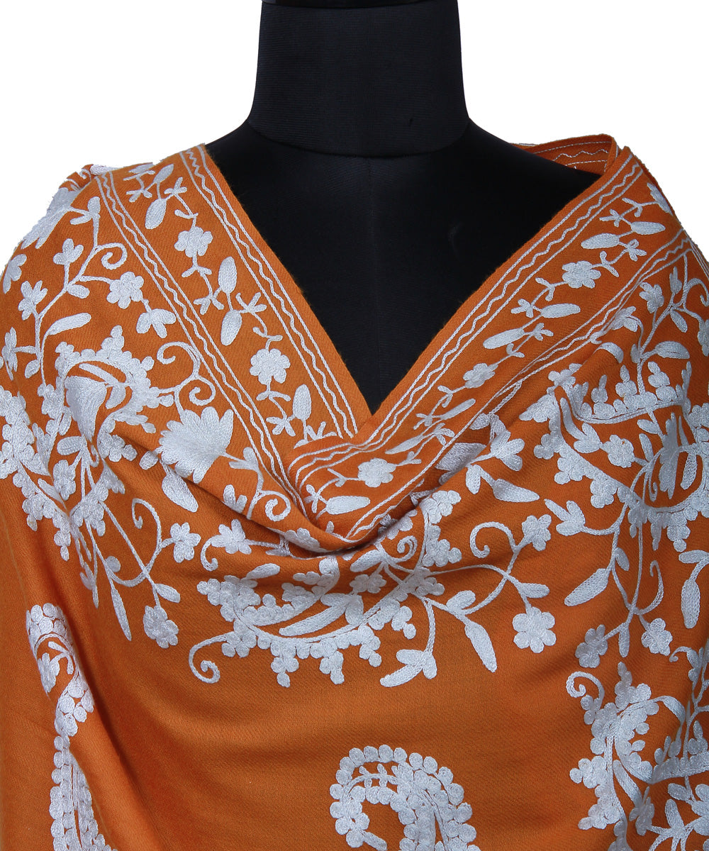 Mustard Yellow Handwoven Woolen Shawl