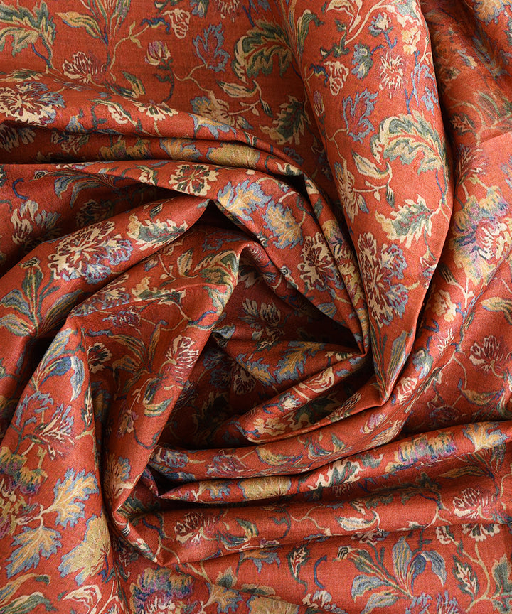 Multicolor handwoven tussar silk kurta material