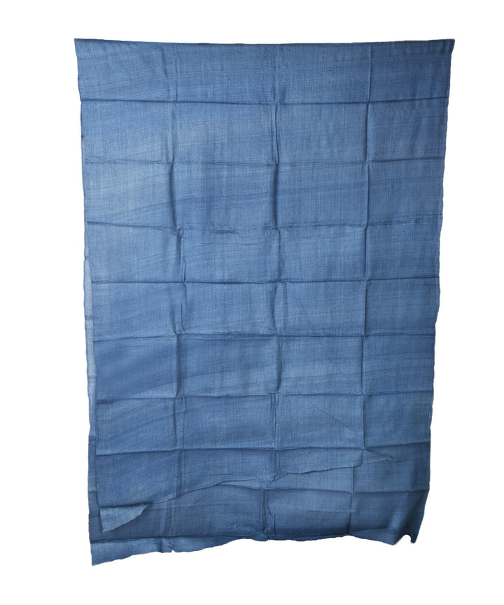 3m Grey blue handwoven tussar silk kurta material