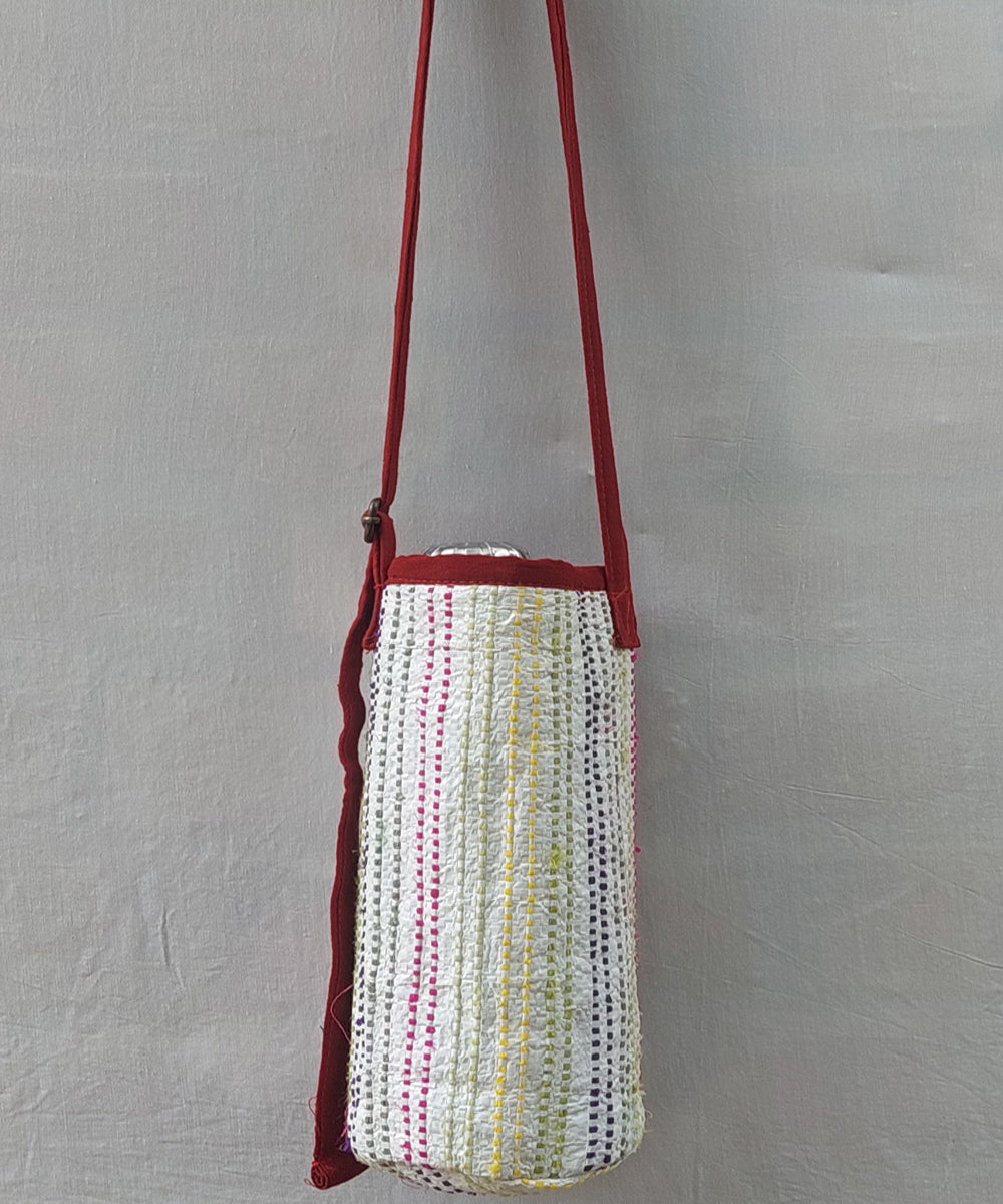 Brown handcrafted cotton bottle bag