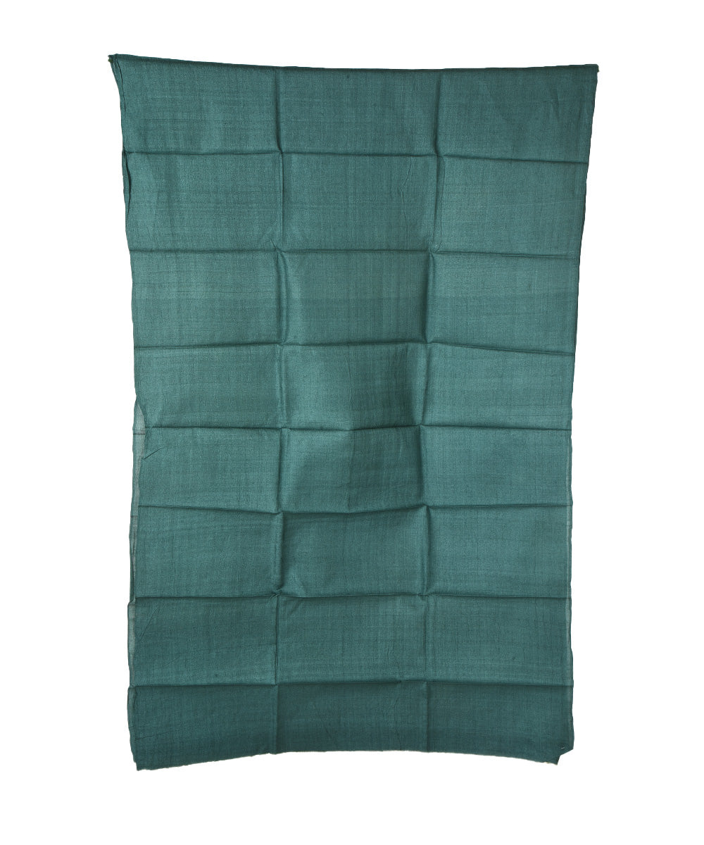 3m Dark green hand woven tussar silk kurta material
