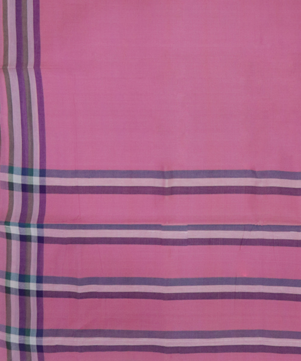 Light pink handwoven cotton rajahmundry saree