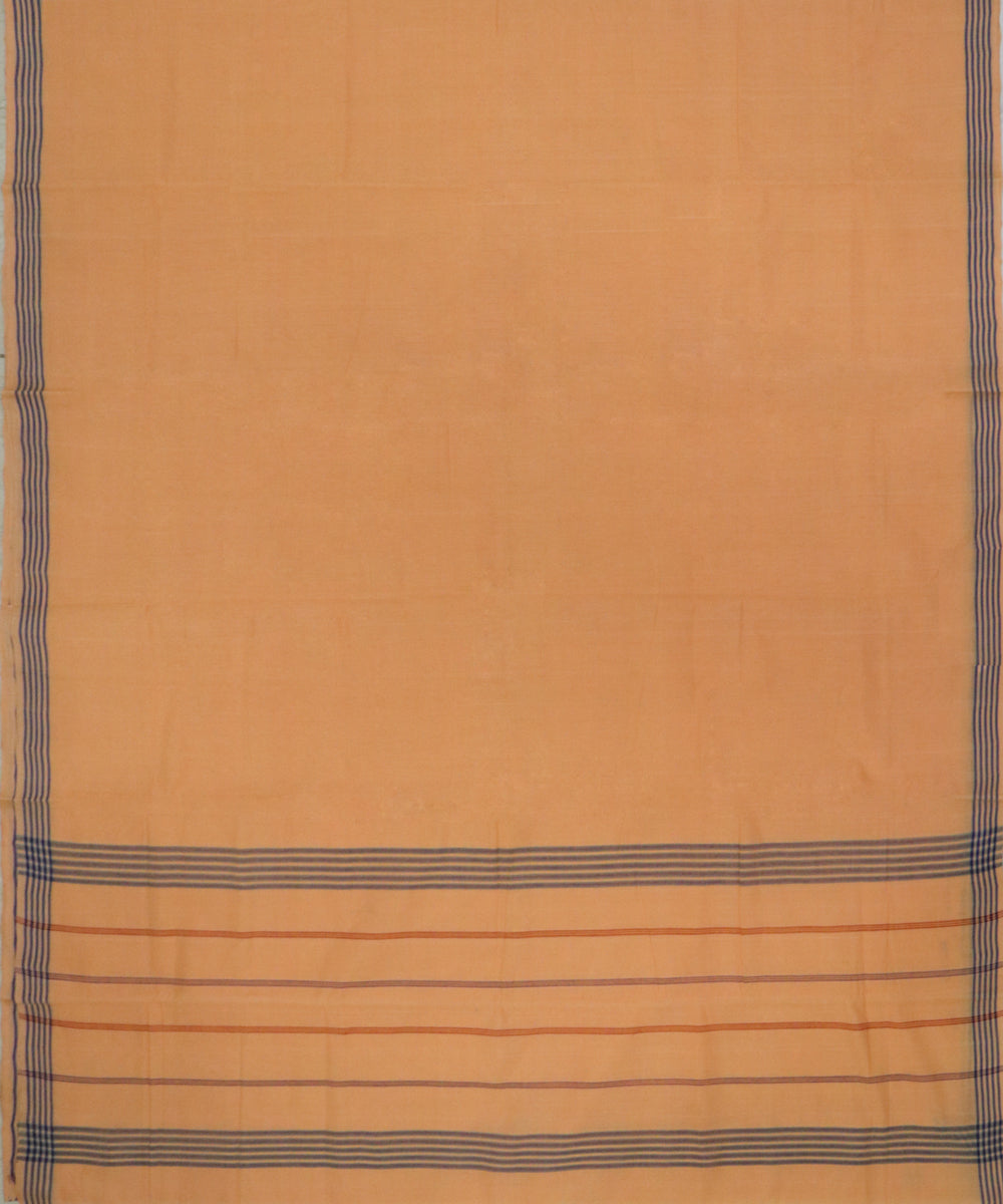 Light orange handloom cotton rajahmundry saree