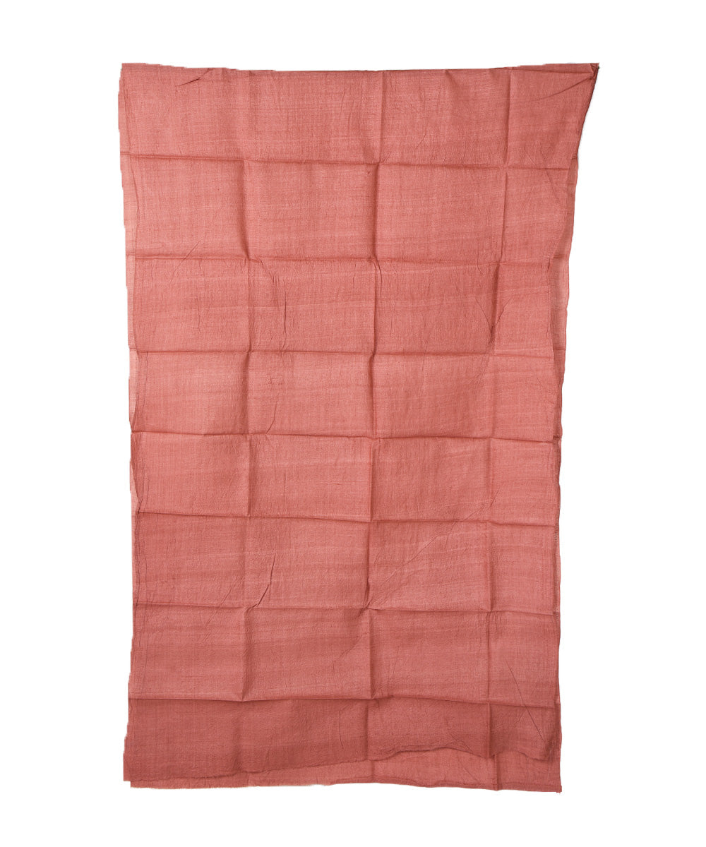 3m Brown hand woven tussar silk kurta material