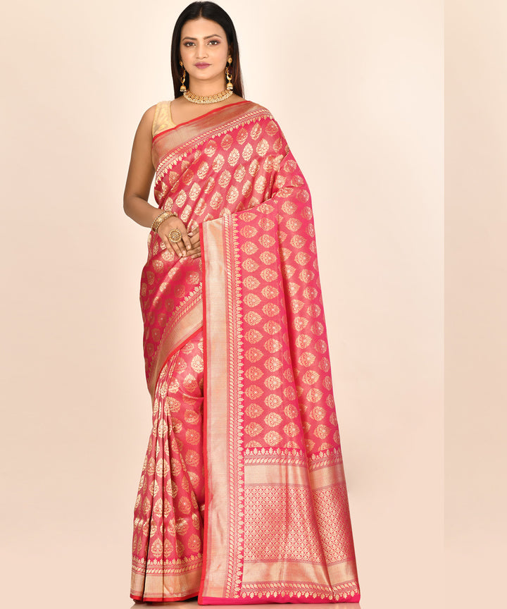 Red silk handloom banarasi saree