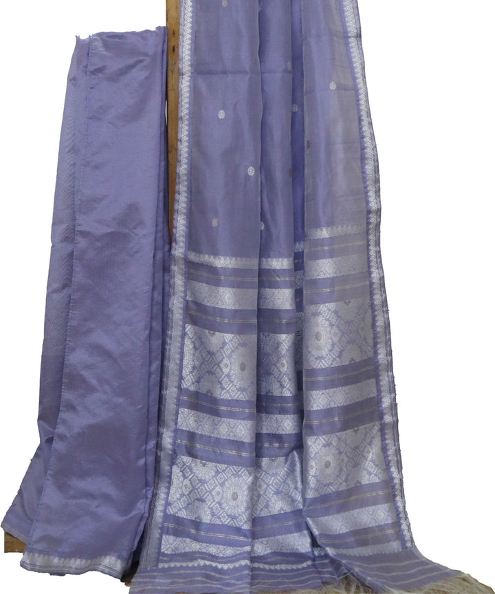 Lavender silk handloom assam saree