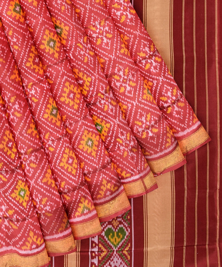 Red silk handloom patola saree