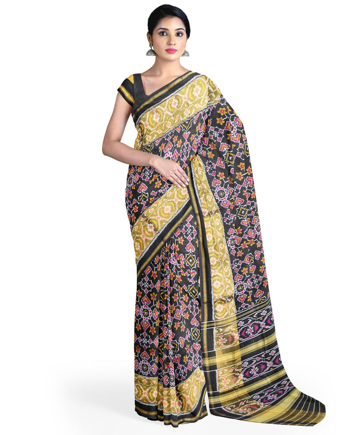 Black silk handwoven patola saree