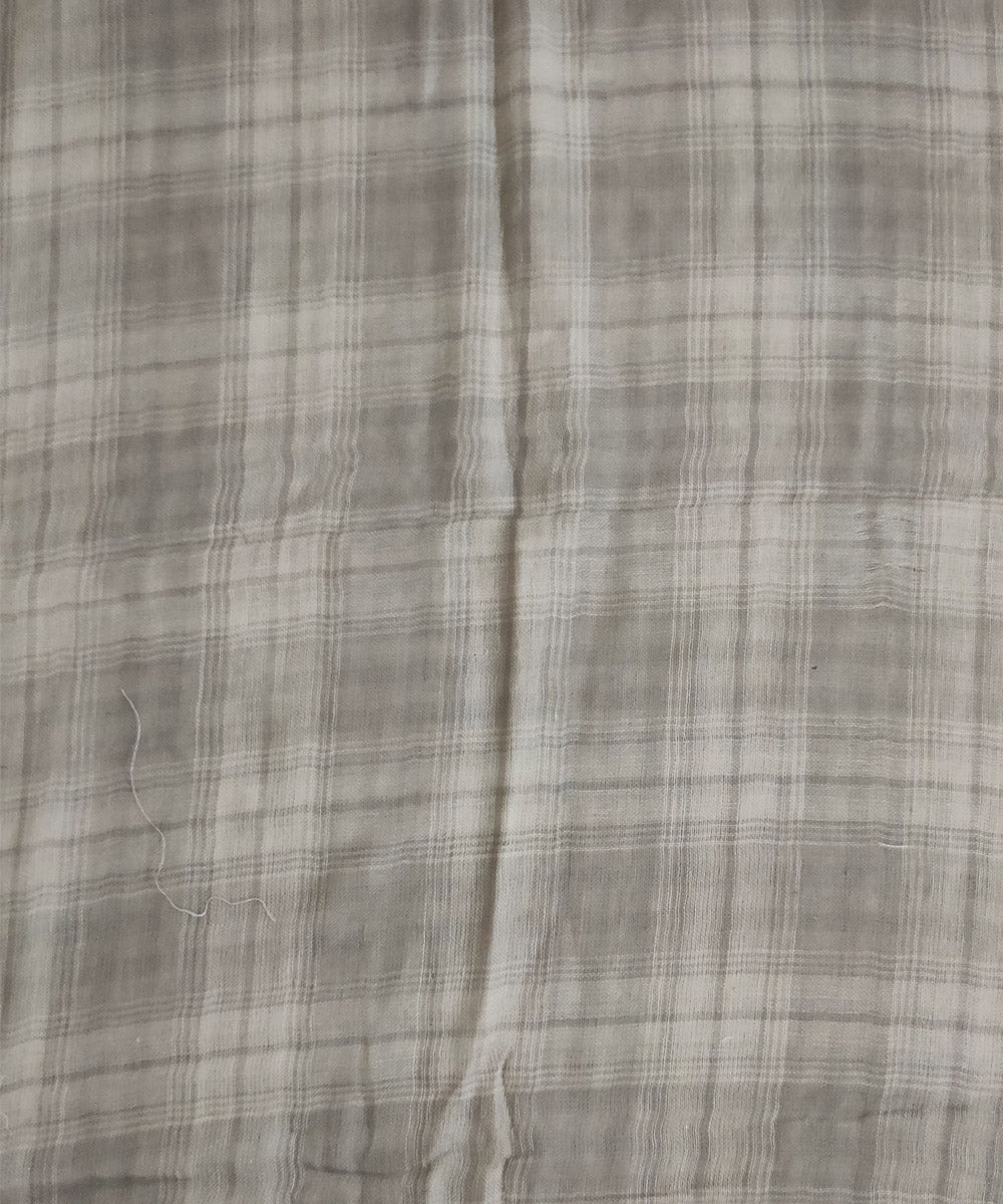 Grey check handloom cotton assam stole