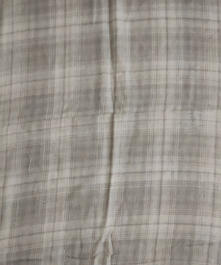 Grey check handloom cotton assam stole