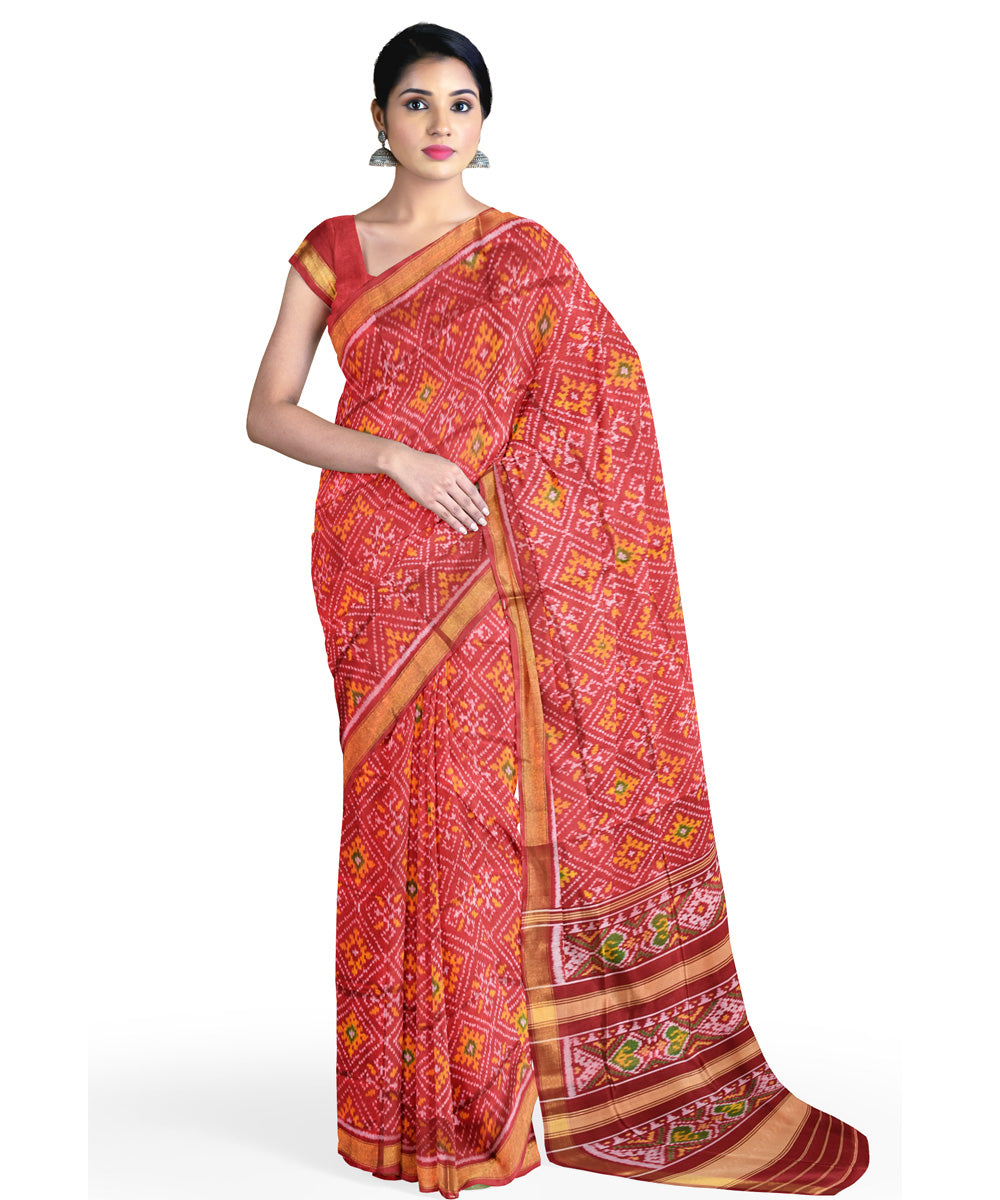 Red silk handloom patola saree